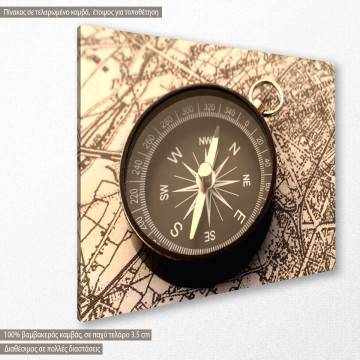 Canvas print Compass on map 2