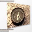 Canvas print Compass on map, side