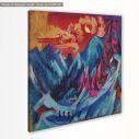 Canvas print Winter moon landscape, Kirchner E. L, side