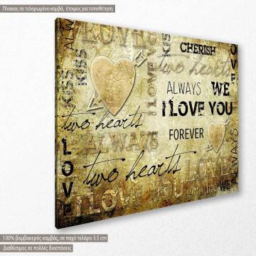 Πίνακας σε καμβά Always love you 2