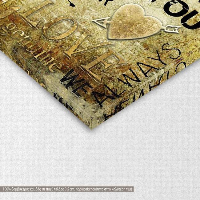 Canvas print Always love you, detail