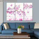 Canvas print Blossom cherries,  3 panels
