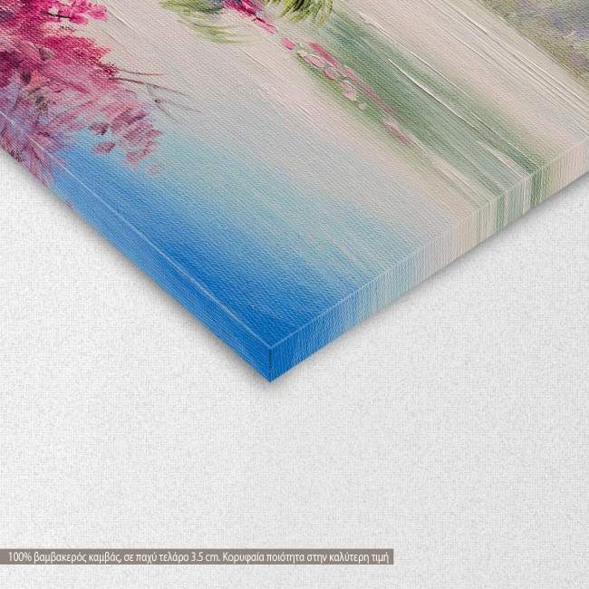 Canvas print Oriental cherry tree, two panels, detail
