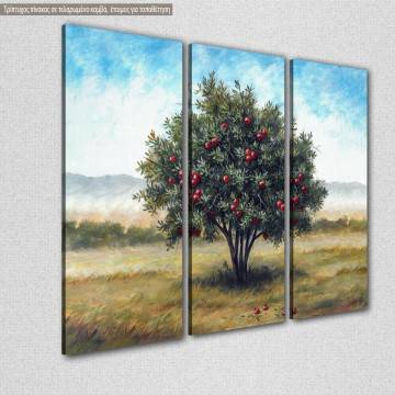 Πίνακας σε καμβά Ροδιά, τρίπτυχος 2