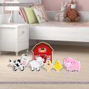 Wooden figures printed Farm animals