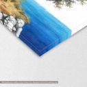 Canvas print Olive tree by the sea, 3 panels panoramic, detail