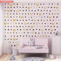 Kids wall stickers Crowns golden and dots