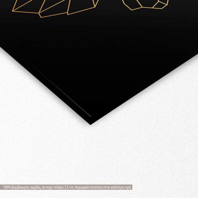 Πίνακας σε καμβά Τίγρης, λεπτομέρεια