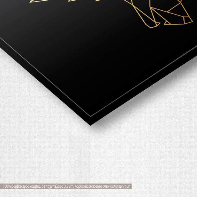 Canvas print Wolf vertical, detail