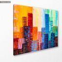 Canvas print Urban skyscrapers, side