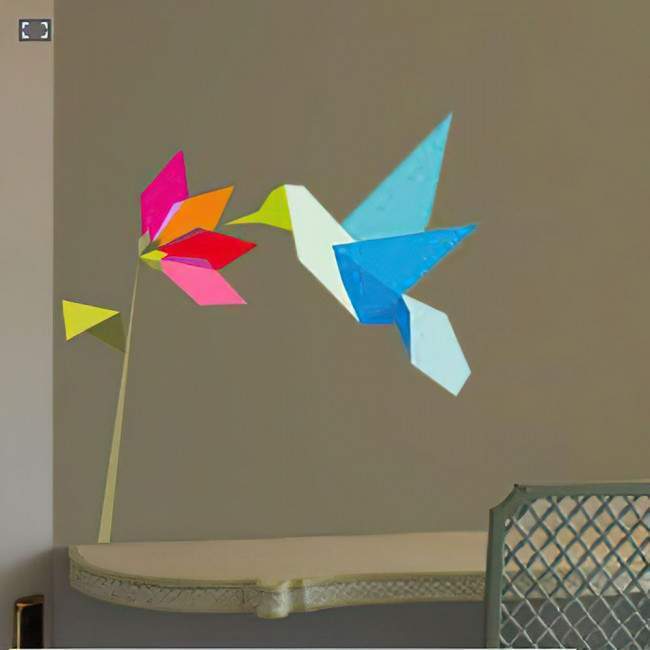 Αυτοκόλλητο τοίχου Origami scene