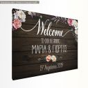 Canvas print Wedding decoration , welcome to our beginning art1