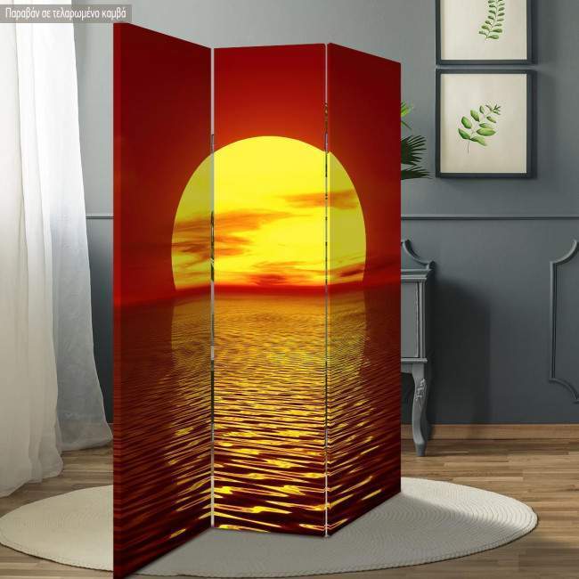Room divider Red sunset