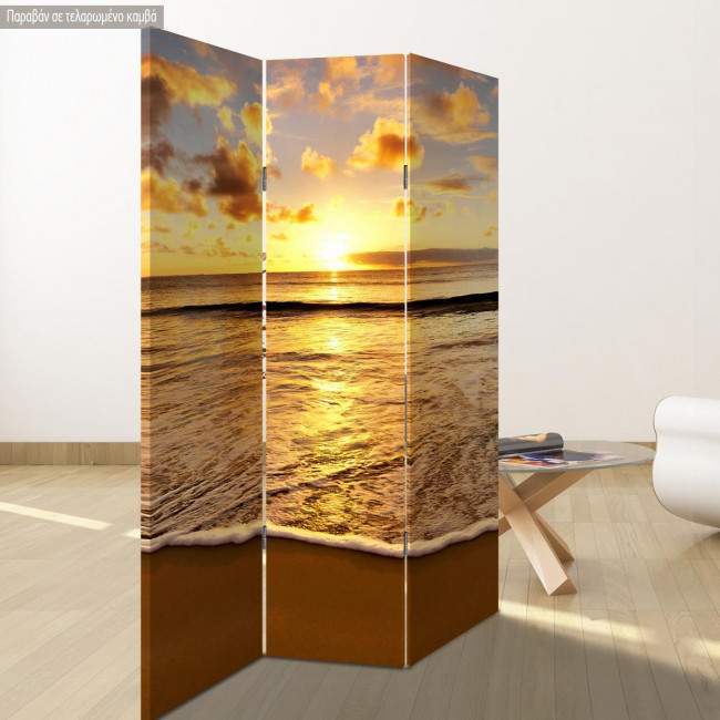 Room divider Colors of sunset at beach