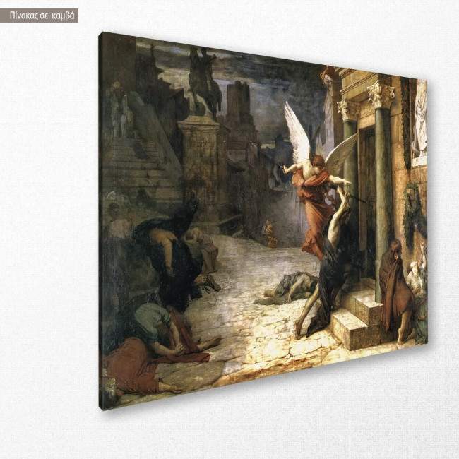 Πίνακας ζωγραφικής The plague in Rome, Delaunay R, αντίγραφο σε καμβά, κοντινό