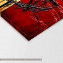 Canvas print  Abstract oil painting, cut red, detail