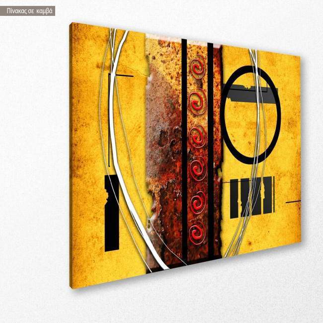 Πίνακας σε καμβά αφηρημένος, γεωμετρικός, Abstract shapes IV, κοντινό