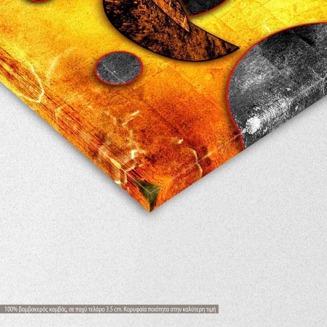 Πίνακας σε καμβά αφηρημένος, γεωμετρικός, Abstract shapes V, λεπτομέρεια