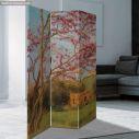 Room divider Blossoming red almond, Godward