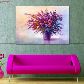 Canvas print Red roses painting