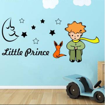 Αυτοκόλλητα τοίχου παιδικά Μικρός πρίγκιπας, αλεπού, φεγγάρι και αστέρια