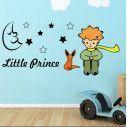 Kids wall stickers Little prince, fox, moon and stars