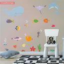 Kids wall stickers with Baby sea animals