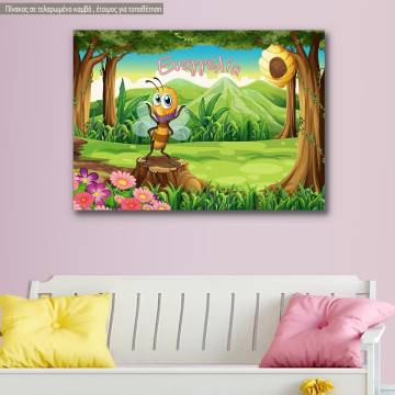 Kids canvas print our little bee 2