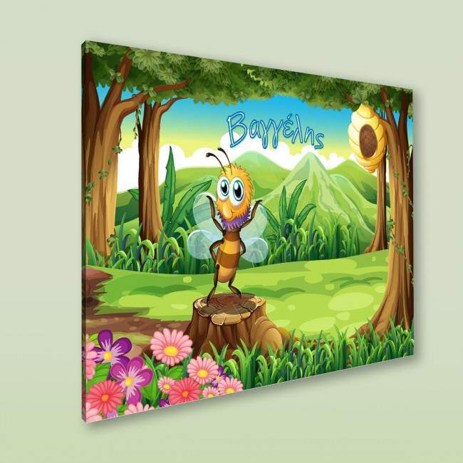 Kids canvas print our little bee