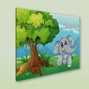 Kids canvas print Happy little elephant