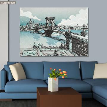 Canvas print Gray bridge