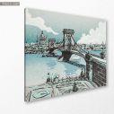 Canvas print Gray bridge, side