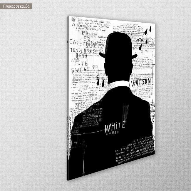 Canvas print The man in the hat, side