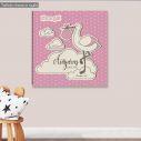Kids canvas print It's a girl personalized