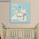 Kids canvas print It's a boy, personalized
