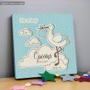 Kids canvas print It's a boy, personalized