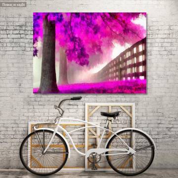 Πίνακας σε καμβά Purple trees painting