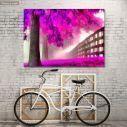 Πίνακας σε καμβά Purple trees painting