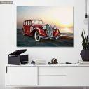 Πίνακας σε καμβά Retro red car