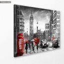 Canvas print Street view of London I, side