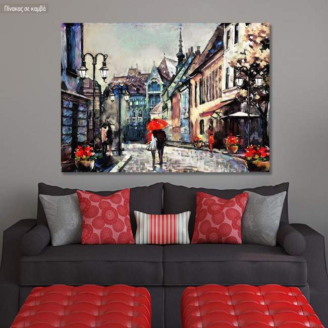 Canvas print Street view of Budapest