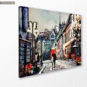 Canvas print Street view of Budapest, side