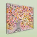 Kids canvas print Fairy Tree pink