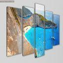Canvas print Shipwreck beach Zakynthos, five panels, side