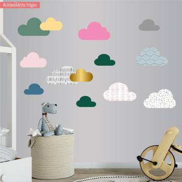 Kids wall stickers Clouds with patterns 2