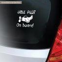 Αυτοκόλλητο αυτοκινήτου Little pilot on board