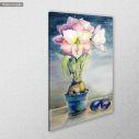 Canvas print Flowers in a vase, side