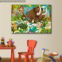 Kids canvas print Stoneage scene II