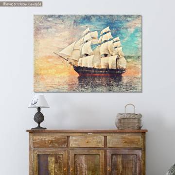 Canvas print Old Sail ship