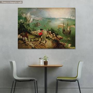Canvas print The fall of Icarus, Bruegel Pieter, reproduction
